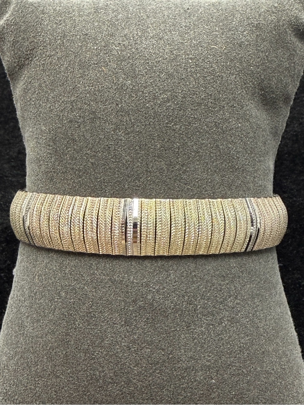 Sterling Silver Cubetta / Flex Bangle made in Italy